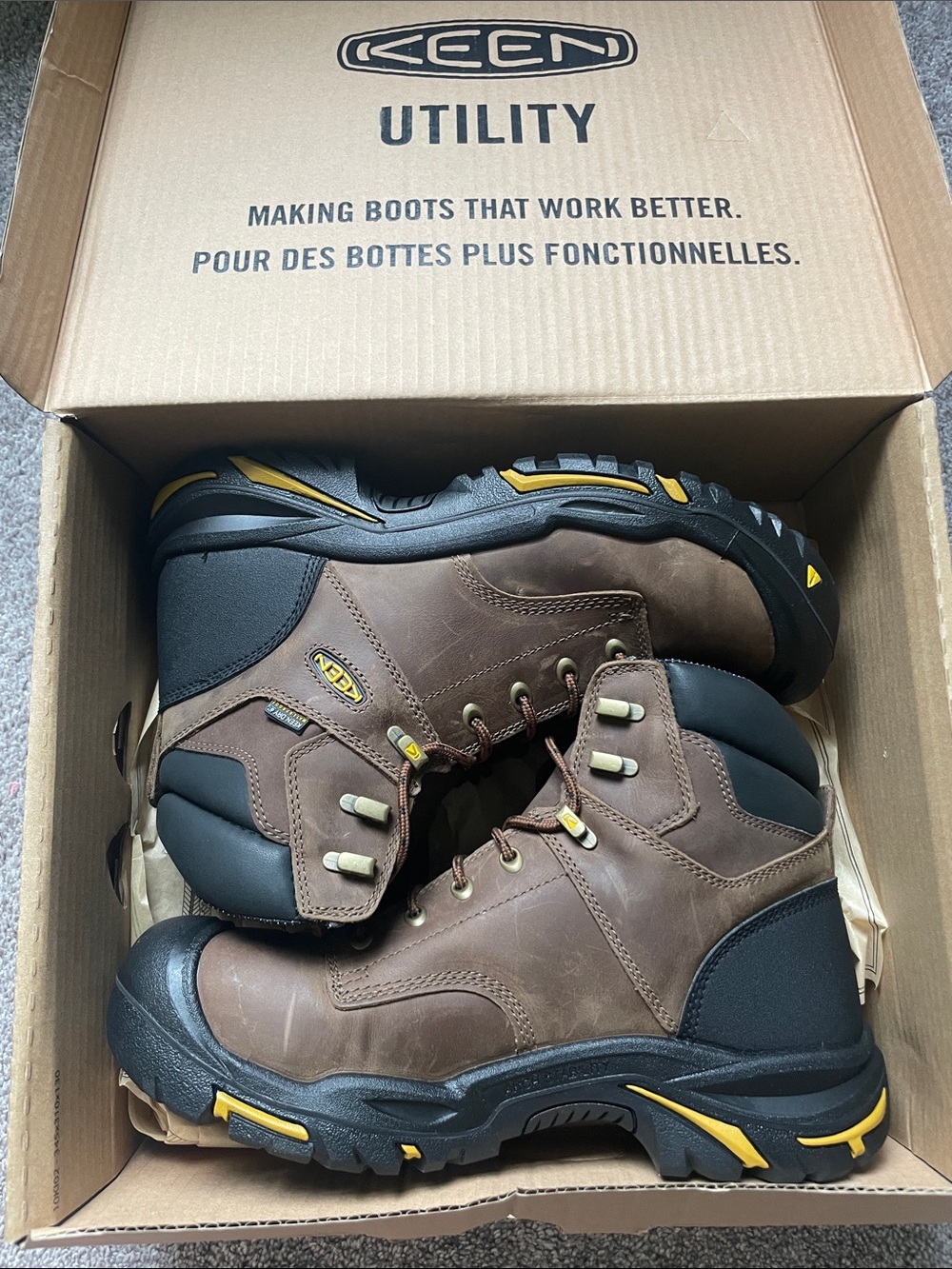KEEN 11.5 Mt Vernon MID Boots Steel Toe Waterproof Utility Work Boot Leather USA